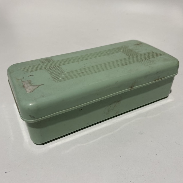 BOX, 1940s Green Bakelite Trinket or Jewel